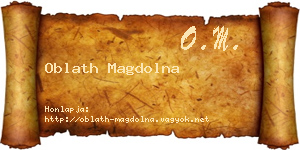 Oblath Magdolna névjegykártya